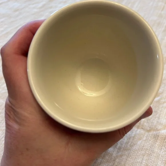 Vintage Homer Laughlin teacup, saucer, and creamer set, Pink Violets pattern - Picture 11 of 12